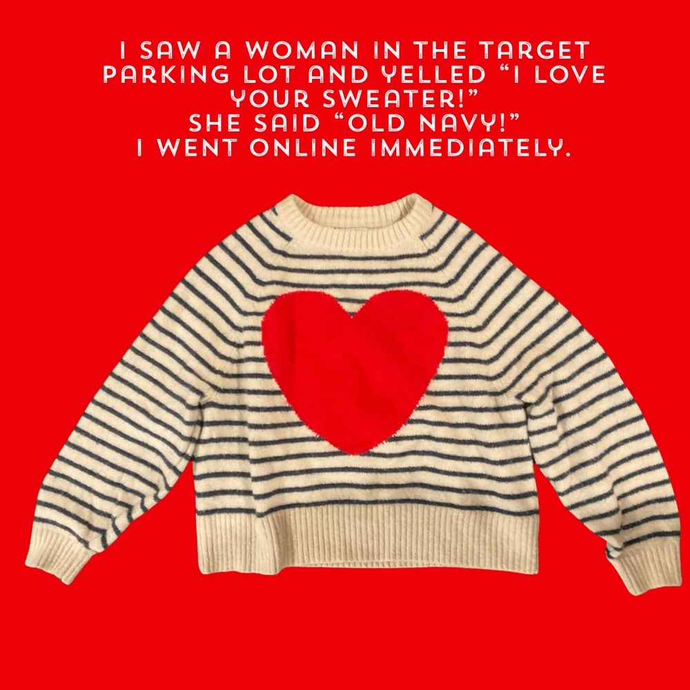 Cute and Frenchy Vintage Old Navy Striped Sweater